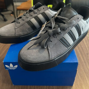 Adidas Campus Vulc Black & Gray Men’s 10 1/2 Shoes